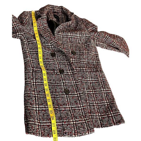 New Look Jacket Coat Blazer Women 2 Plaid lined Dark Academia Dressy Winter Fall - Picture 4 of 12